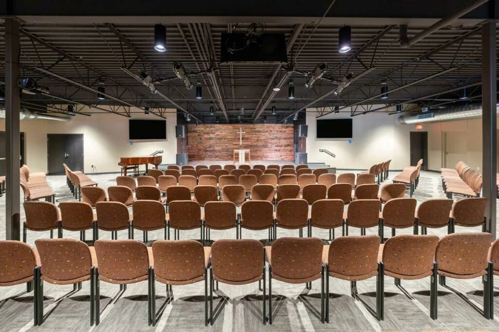 The Grove - Large meeting room set for worship