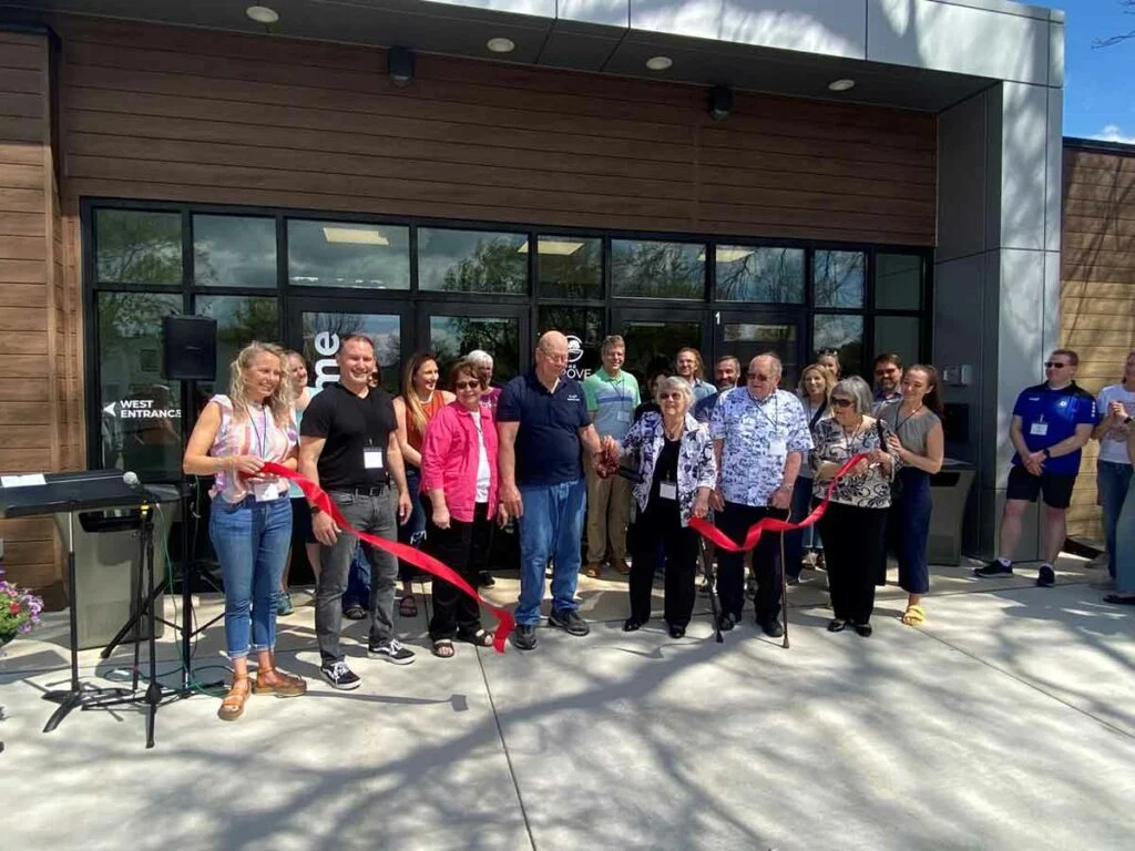 The Grove - Ribbon cutting at the open house