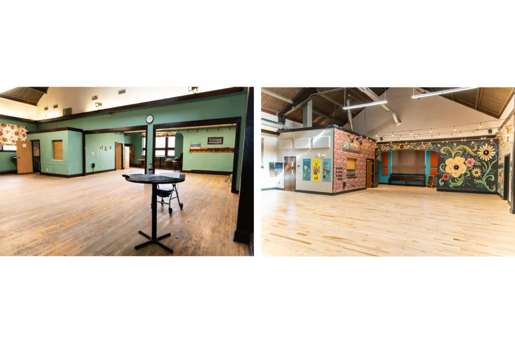 Wil-Mar Neighborhood Center - Yahara room before and after