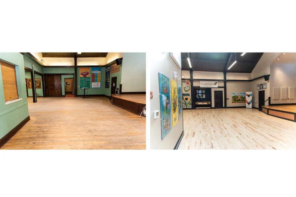 Wil-Mar Neighborhood Center - Yahara room before and after