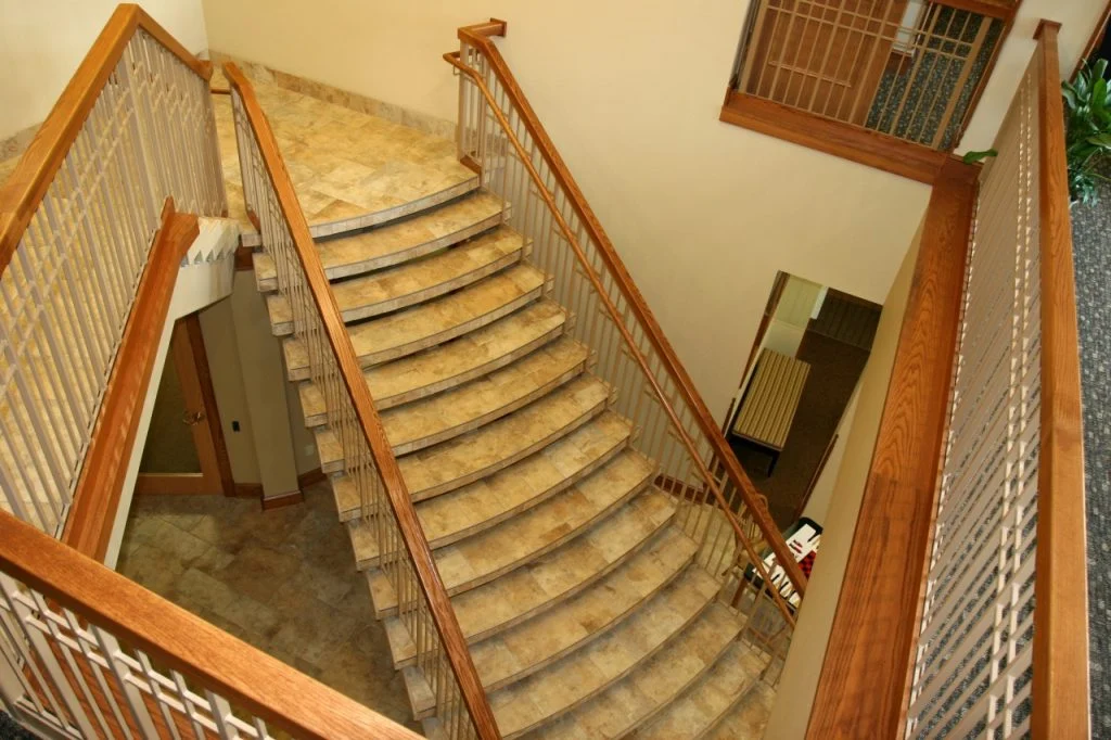 Wisconsin Lutheran Chapel & Student Center - Two story staircase