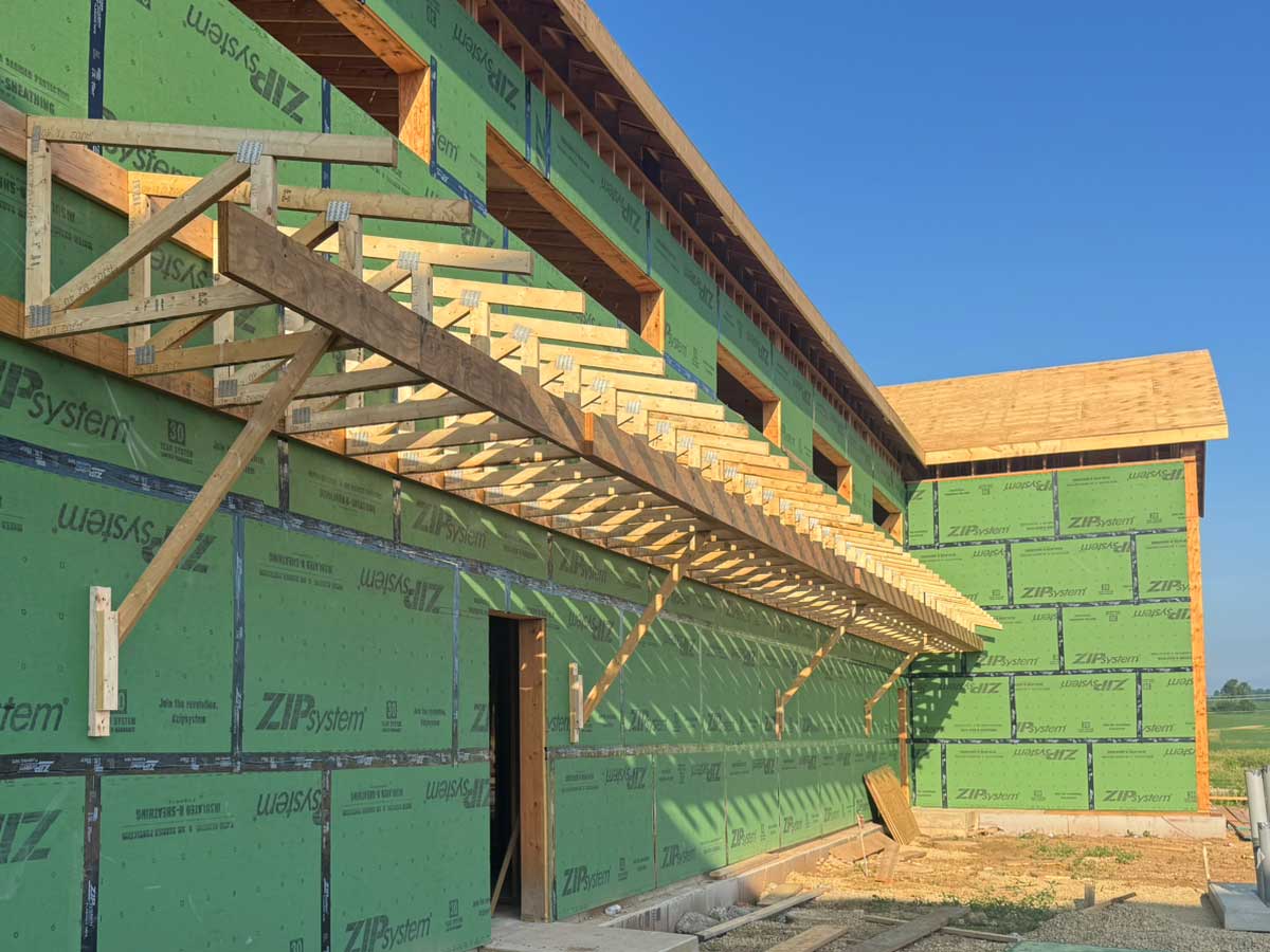 framing and zip system of building